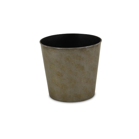 Cheungs 10.5 in. Round Tapered Recycled Plastic Planter, Gray PP-100LG